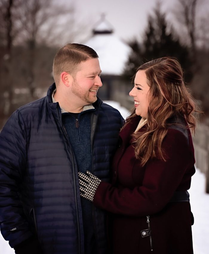 Winter engagement session, Crosswinds Marsh